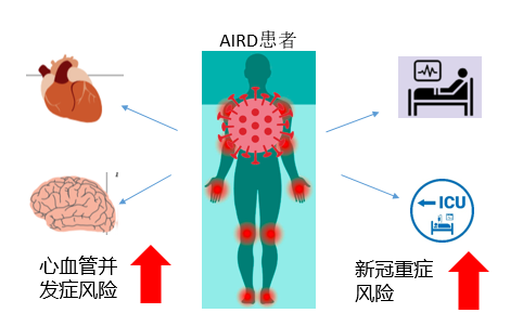 图1：自身免疫性风湿病患者面对新冠重症和心血管并发症